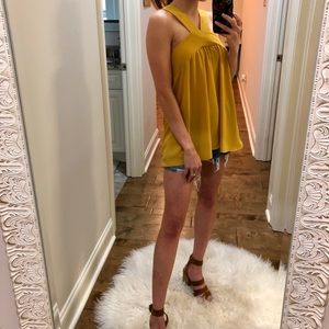 Mustard Baby Doll Top